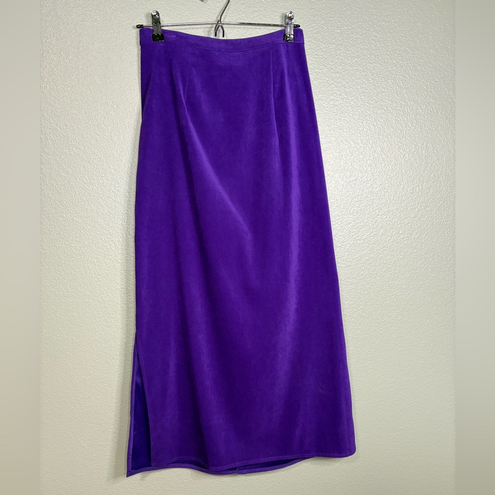 Notations Vibrant Purple Midi Skirt